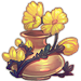 Golden Flower Vase